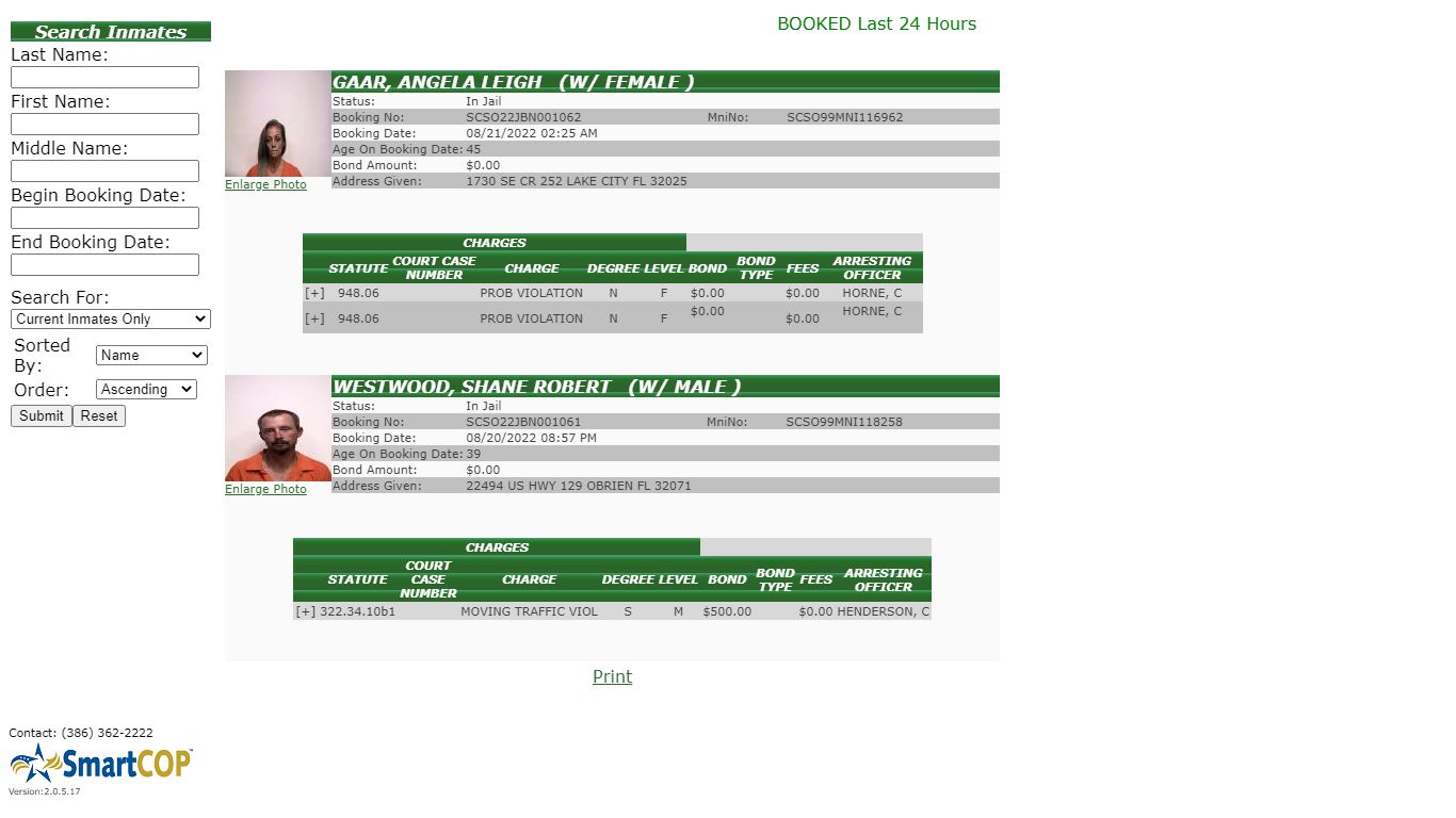 JAIL View - smartcop.suwanneesheriff.com
